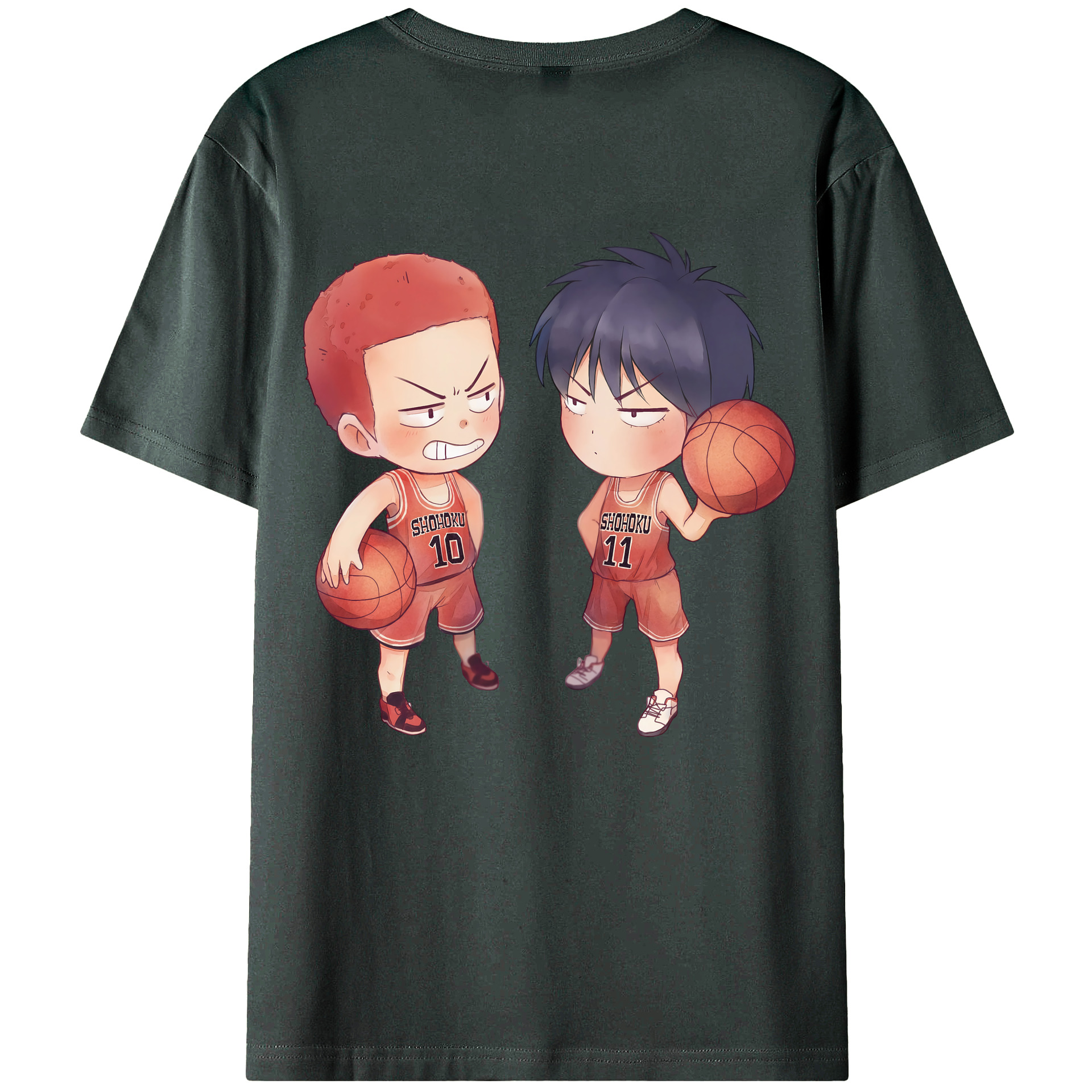 （画像用） SLAM DUNK／スラムダンク 綿100％ メンズ半袖Tシャツ（バックプリント） 通気性